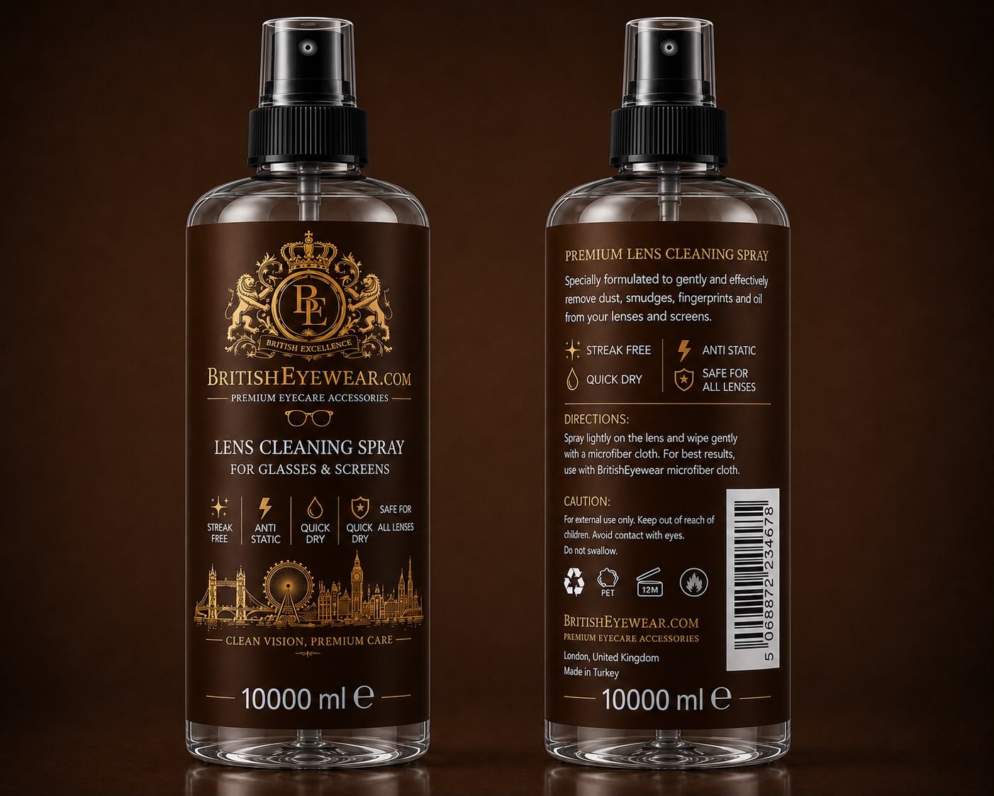 Gözlük Temizleme Spreyi 10.000 ml Brown