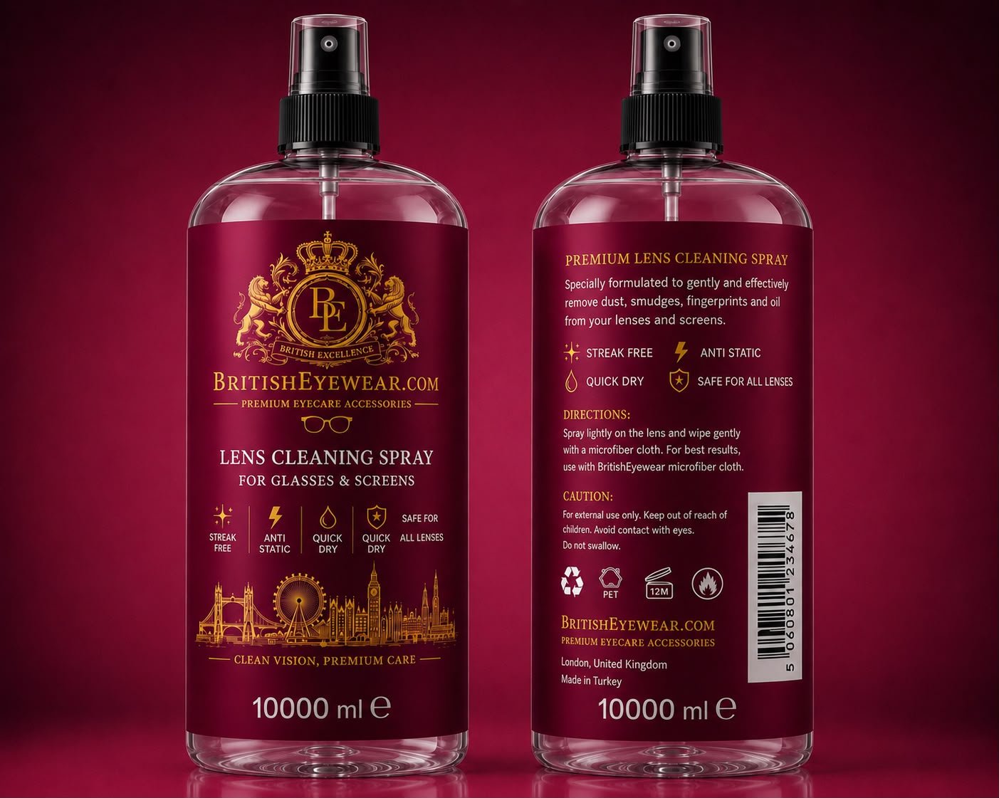 Gözlük Temizleme Spreyi 10.000 ml Pink