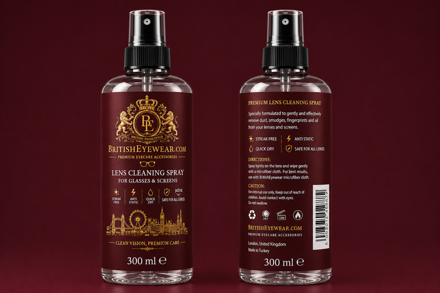 Gözlük Temizleme Spreyi 300 ml Red