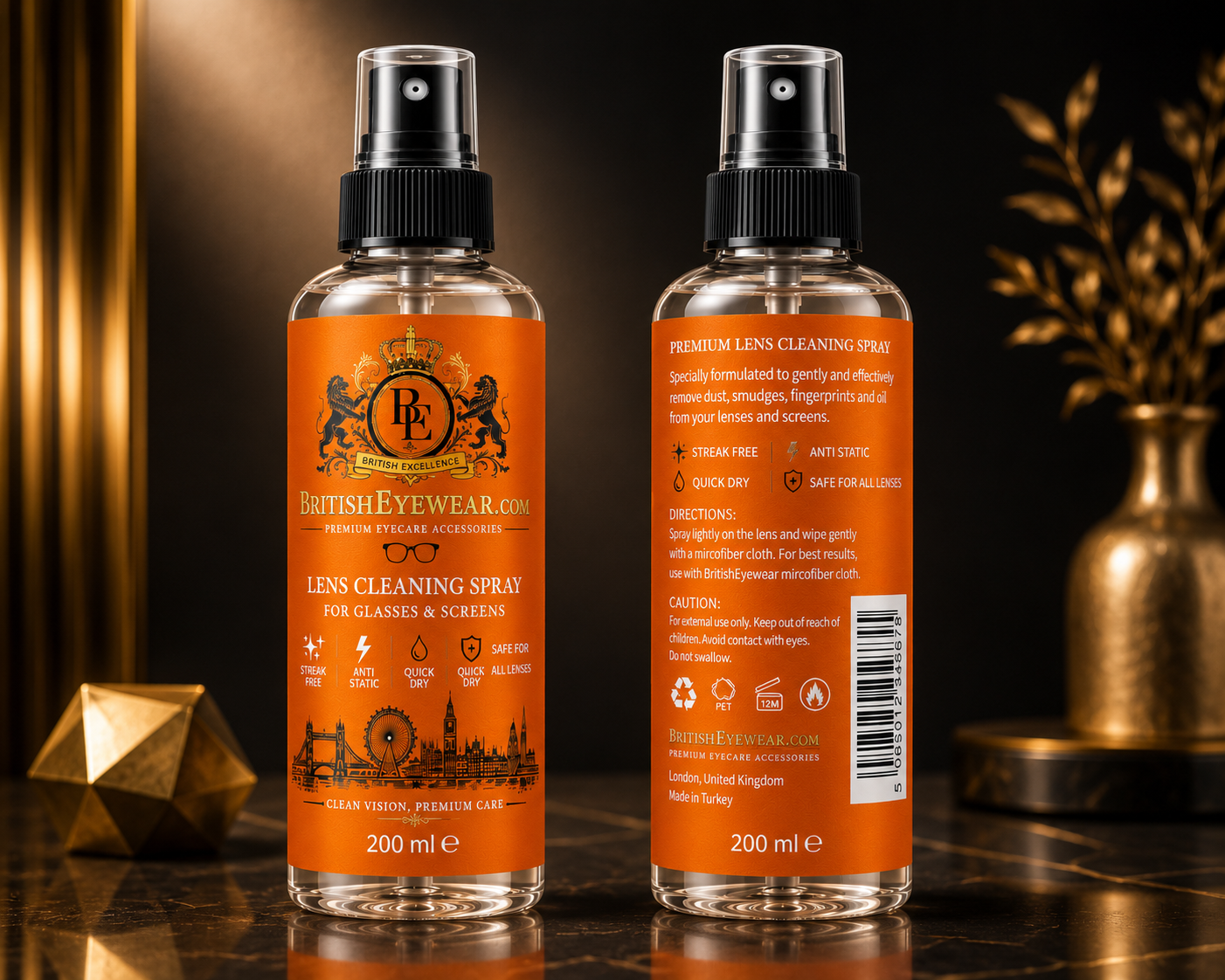 Gözlük Temizleme Spreyi 200 ml Orange