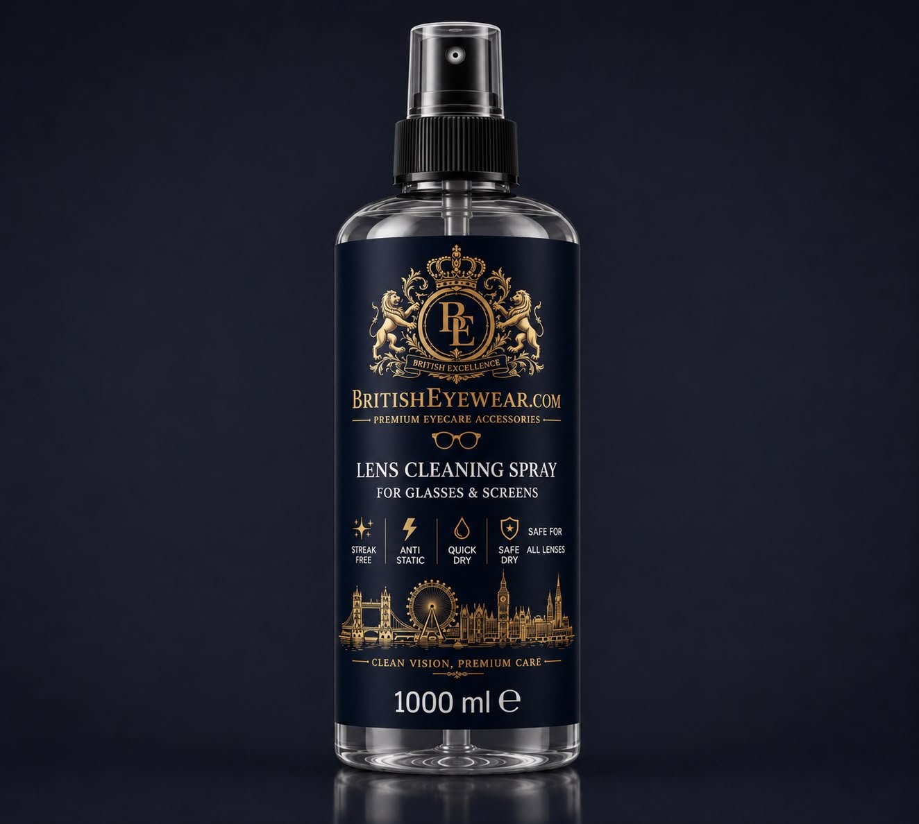 Gözlük Temizleme Spreyi 1000 ml Blue