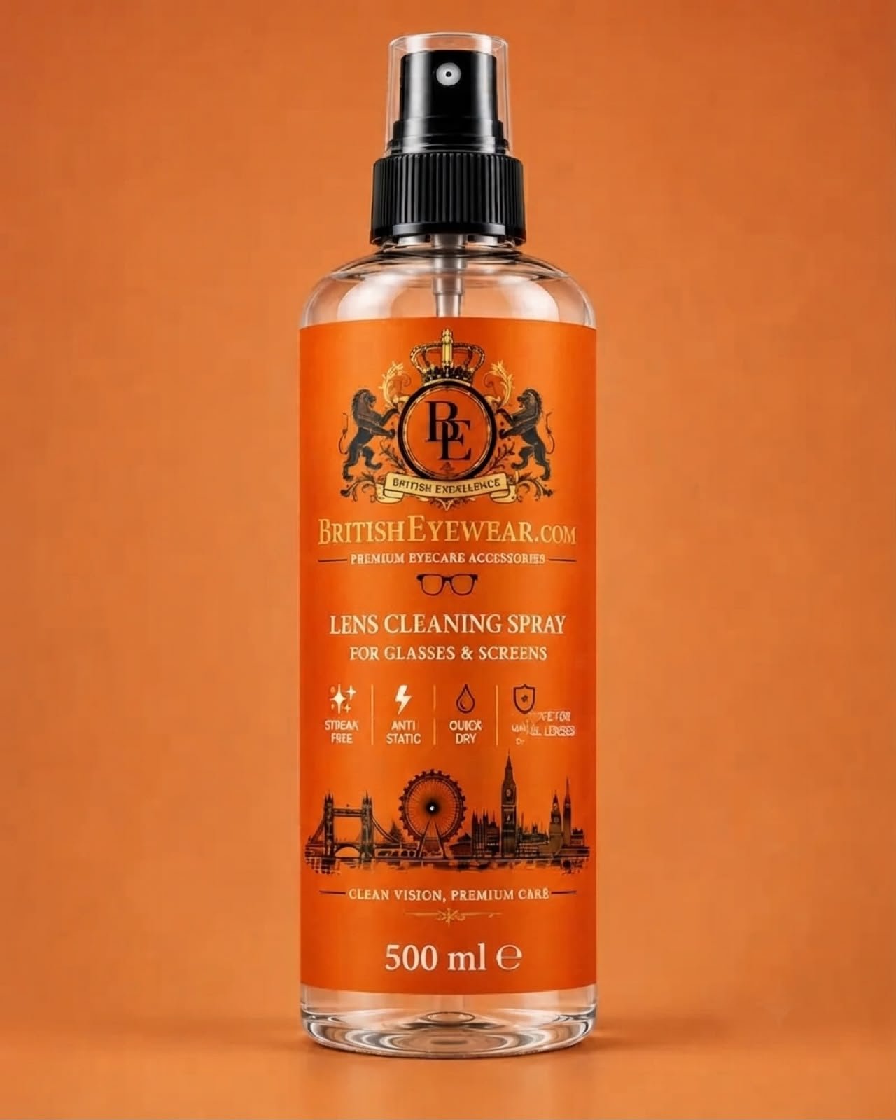 Gözlük Temizleme Spreyi 500 ml Orange