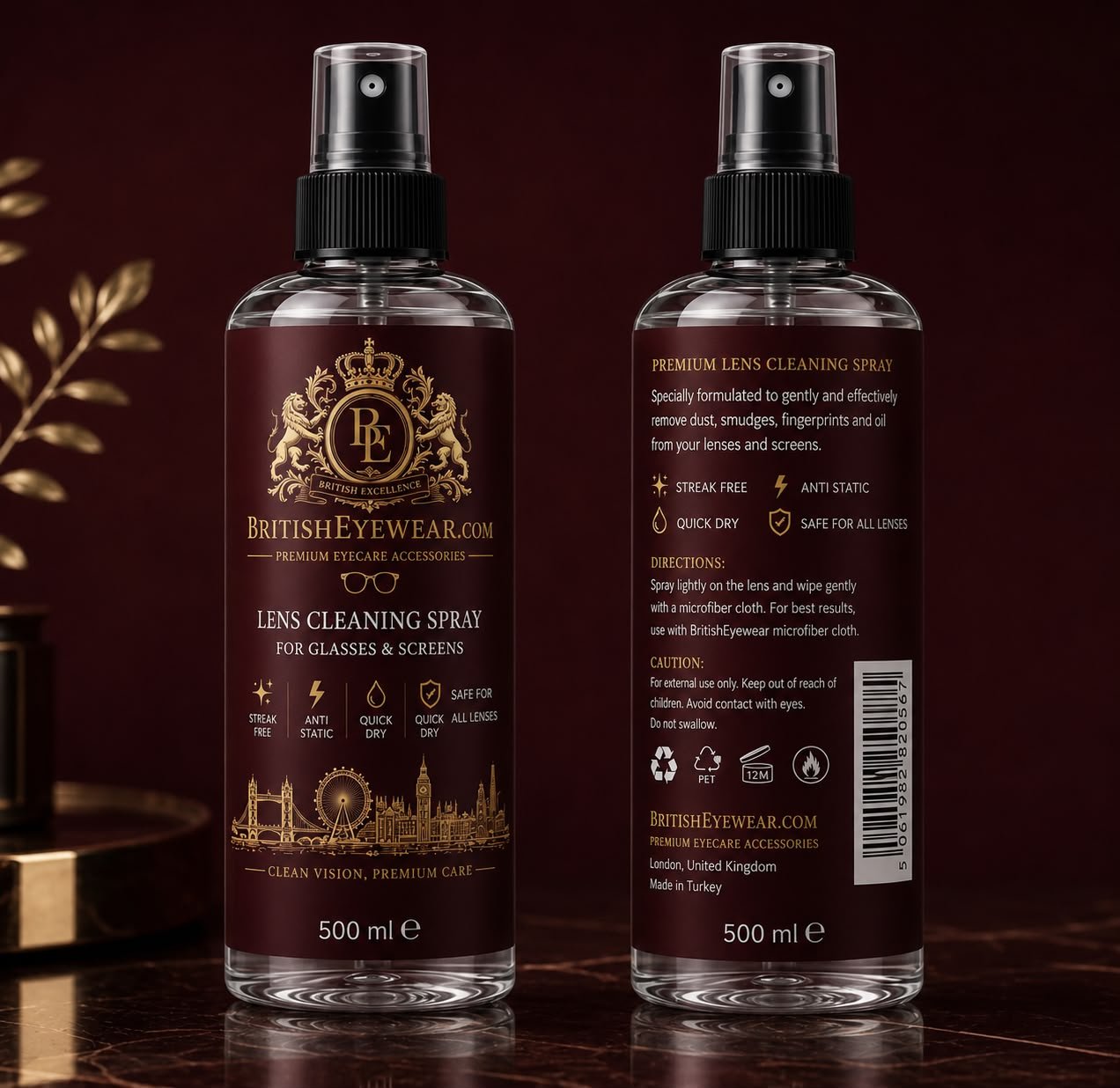 Gözlük Temizleme Spreyi 500 ml Red
