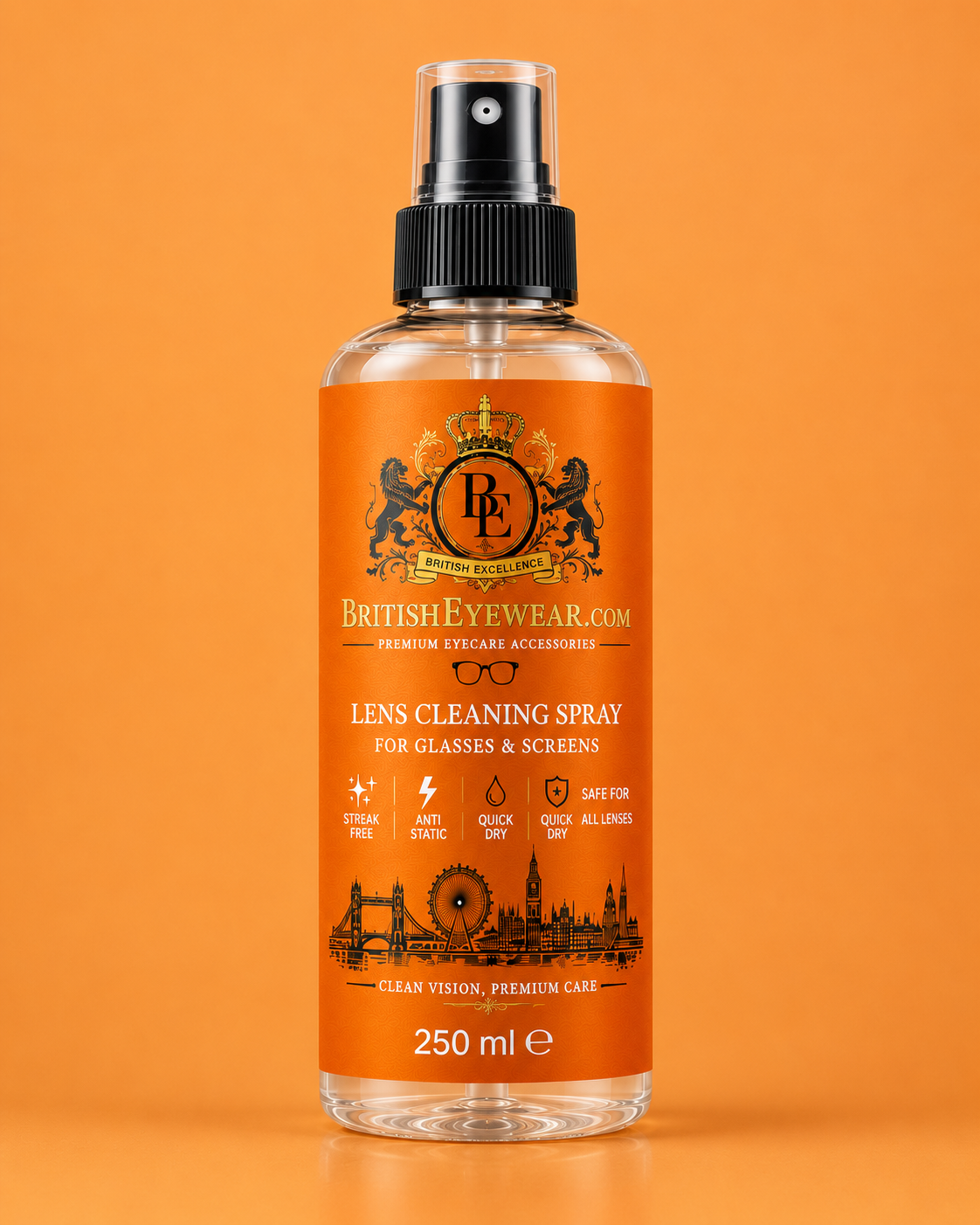 Gözlük Temizleme Spreyi 250 ml Orange