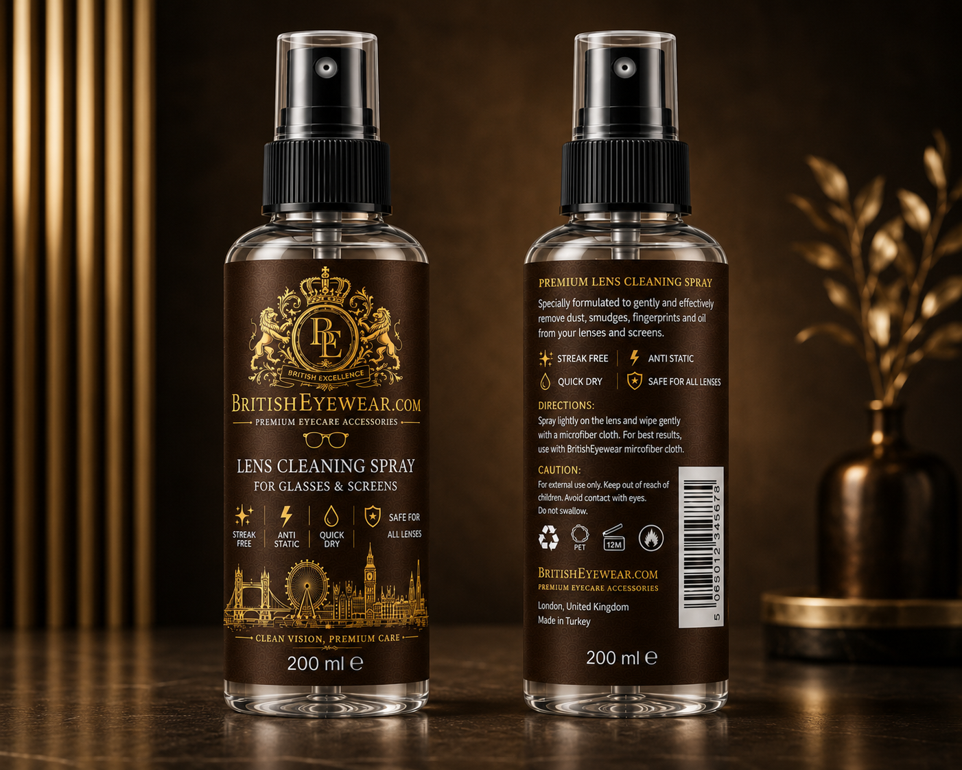 Gözlük Temizleme Spreyi 200 ml Brown