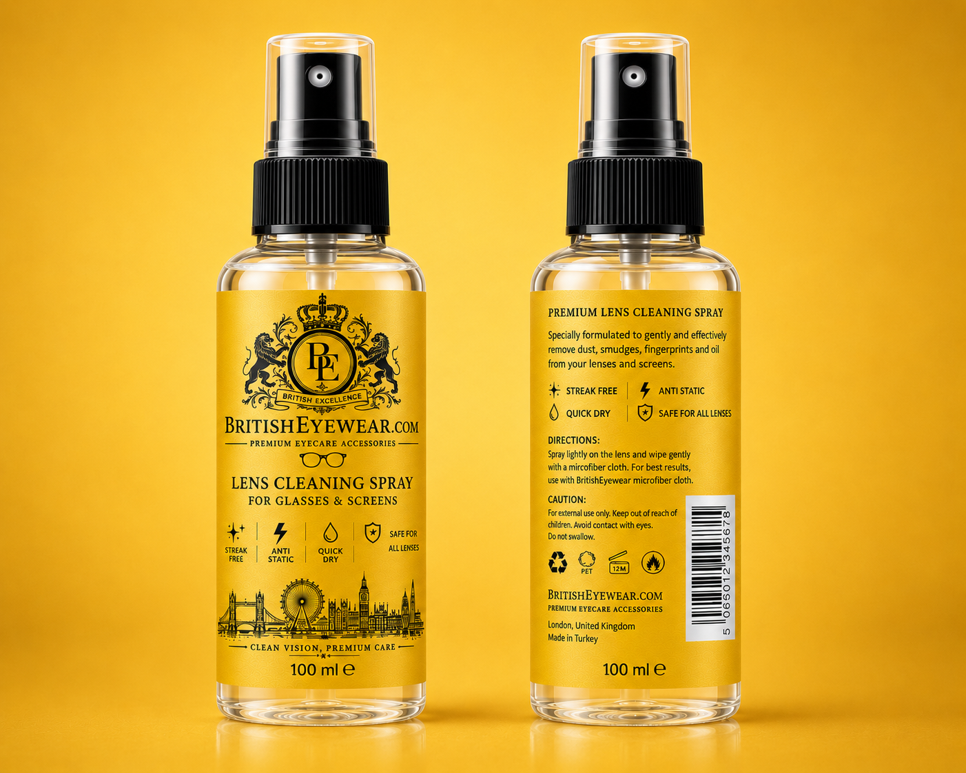 Gözlük Temizleme Spreyi 100 ml Yellow