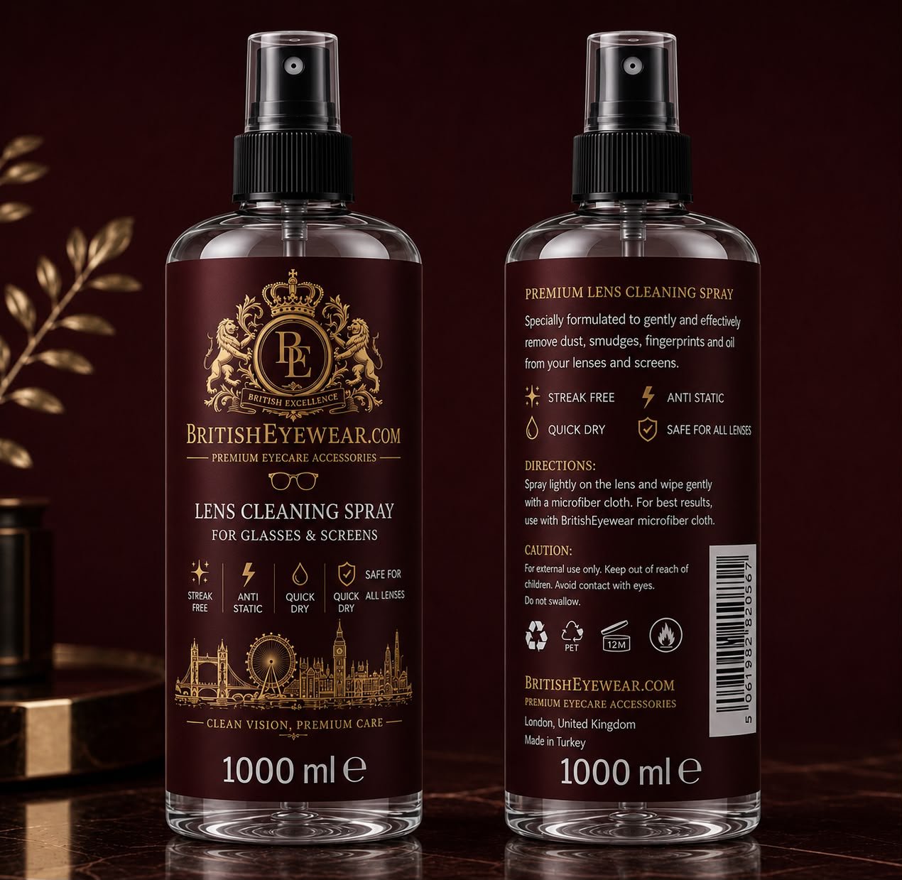 Gözlük Temizleme Spreyi 1000 ml Red