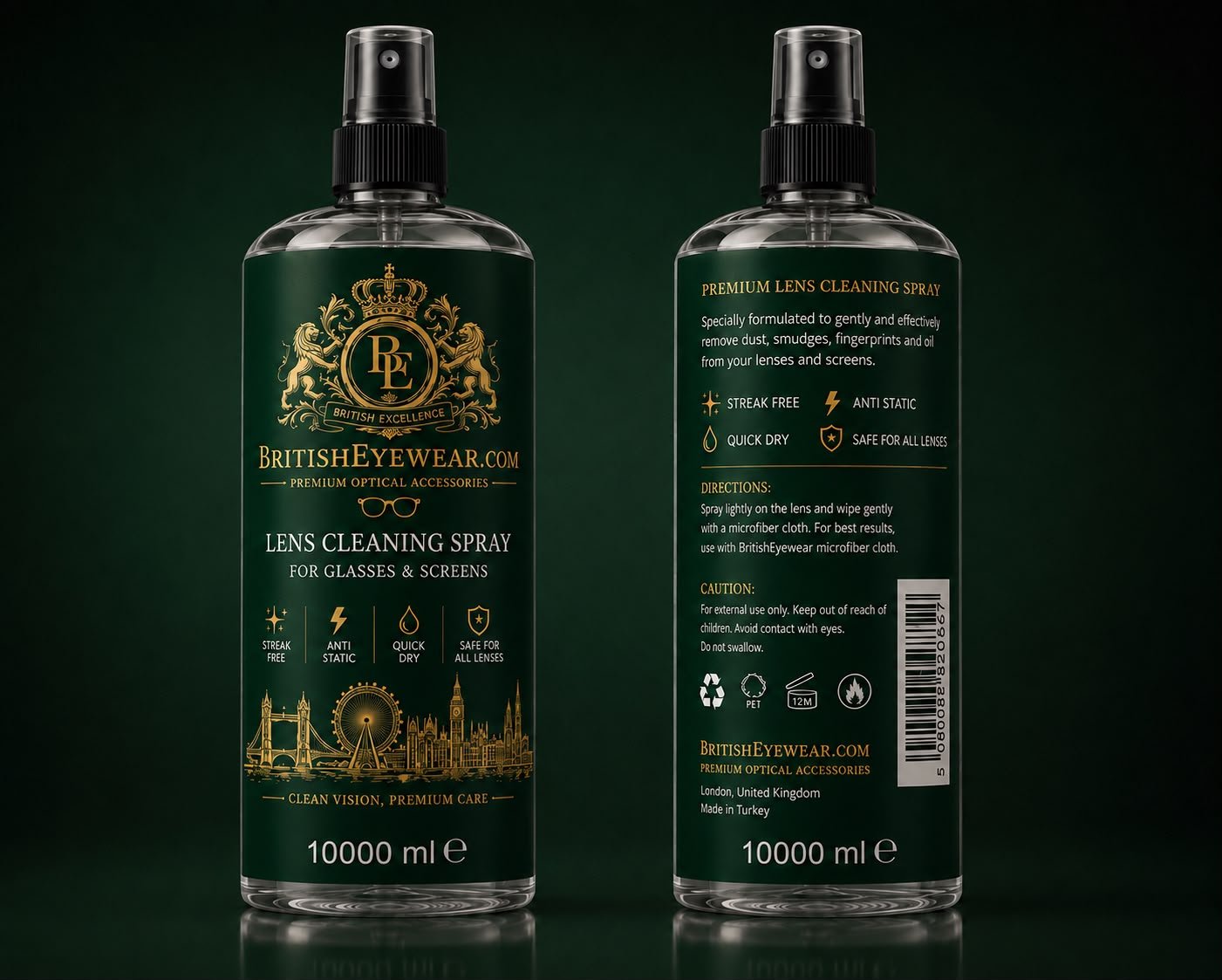 Gözlük Temizleme Spreyi 10.000 ml Green