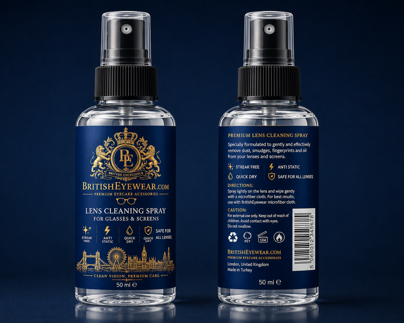 Gözlük Temizleme Spreyi 50 ml Blue