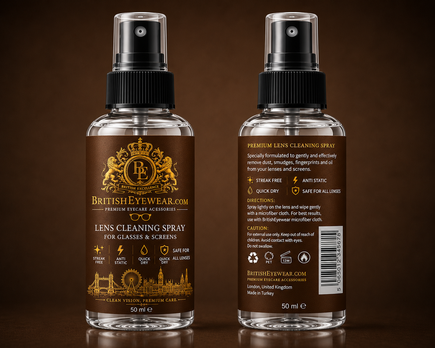 Gözlük Temizleme Spreyi 50 ml Brown