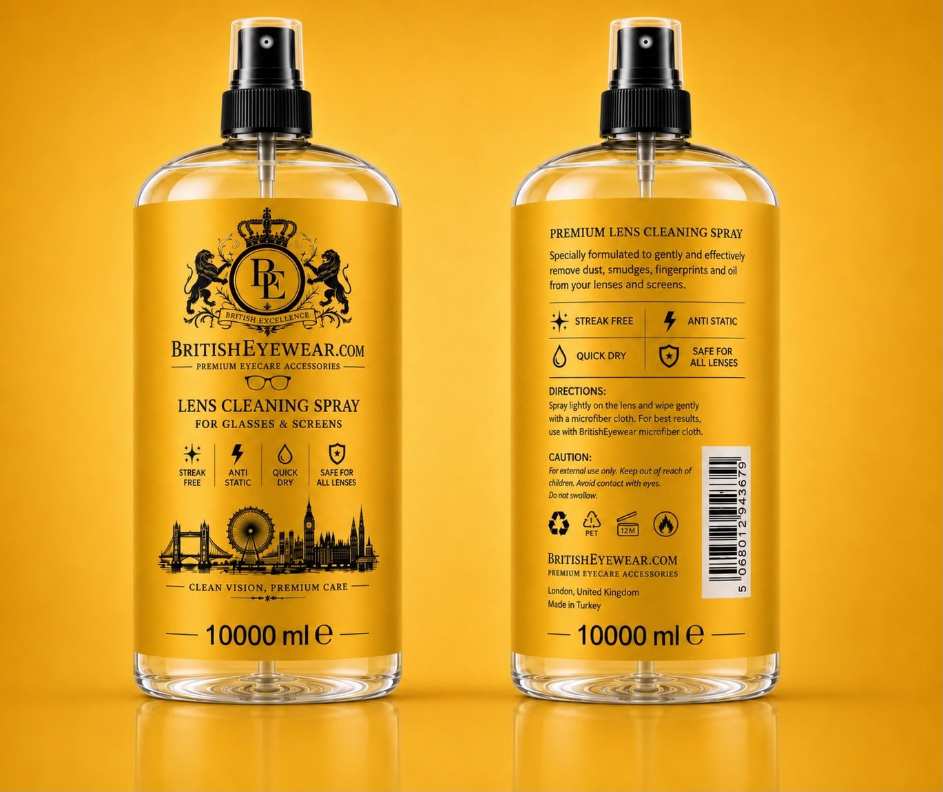 Gözlük Temizleme Spreyi 10.000 ml Yellow