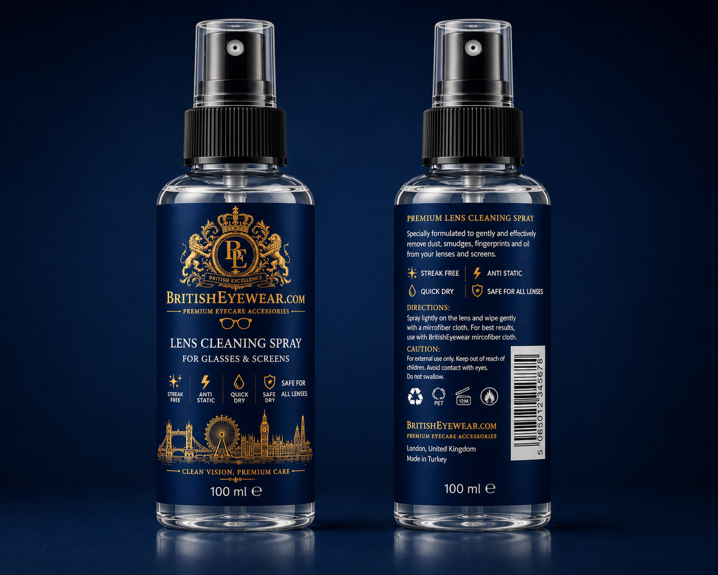 Gözlük Temizleme Spreyi 100 ml Blue