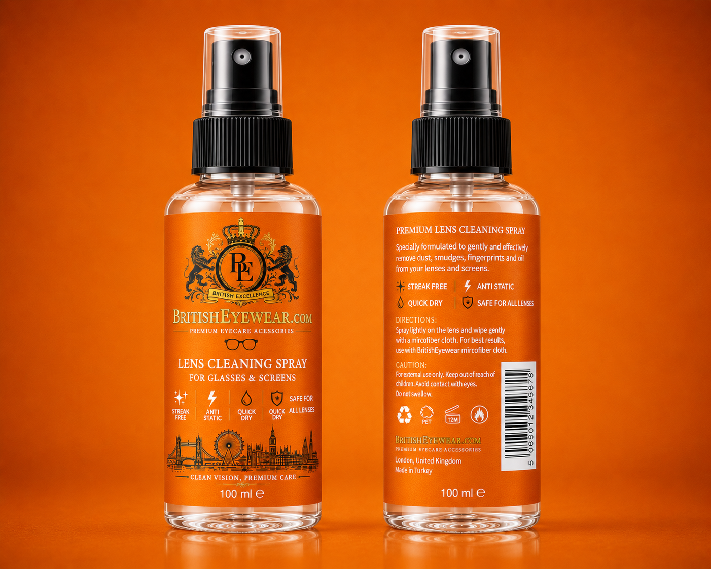 Gözlük Temizleme Spreyi 100 ml Orange
