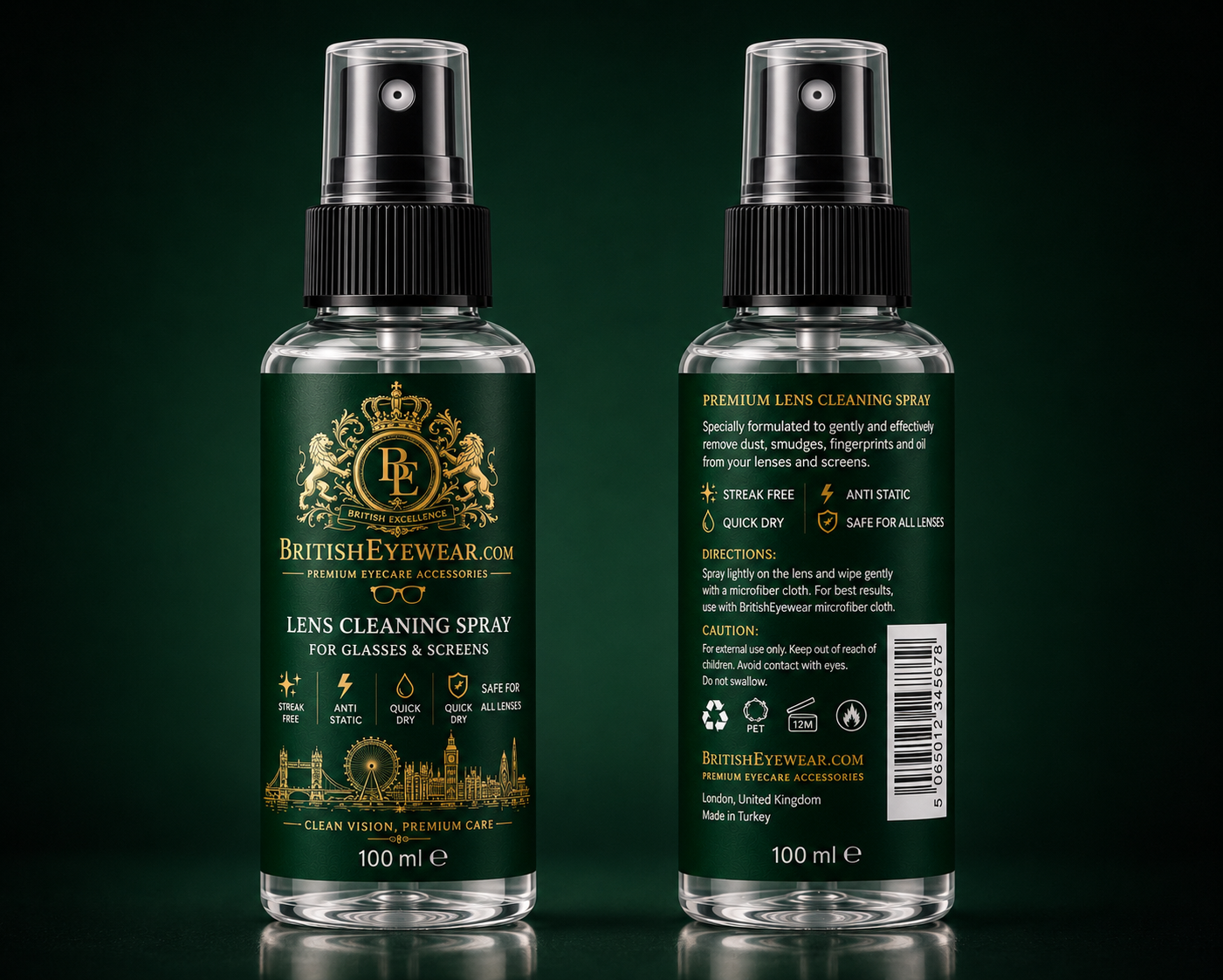 Gözlük Temizleme Spreyi 100 ml Green