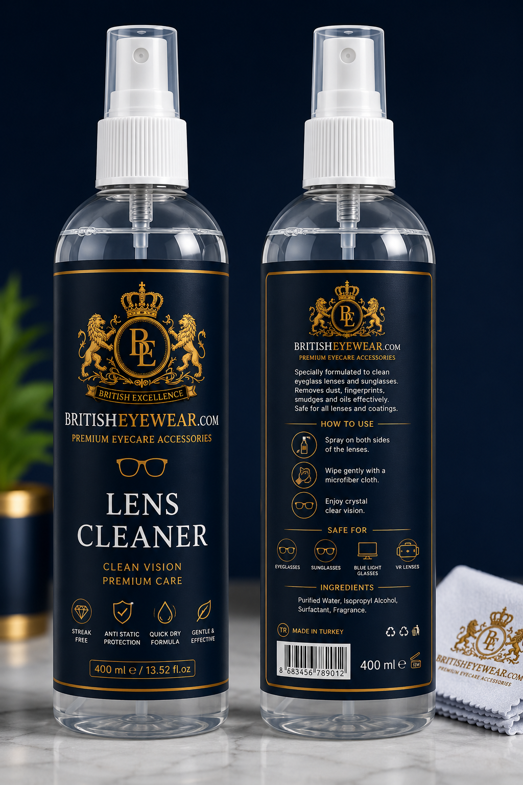 Gözlük Temizleme Spreyi 400 ml Blue