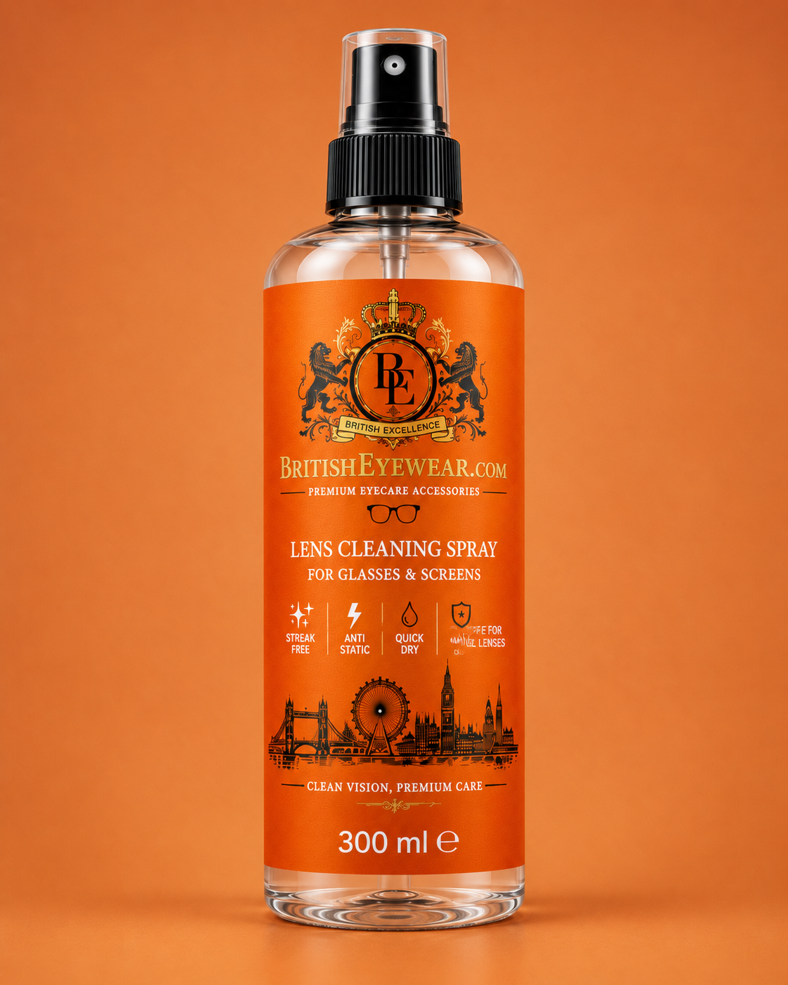 Gözlük Temizleme Spreyi 300 ml Orange