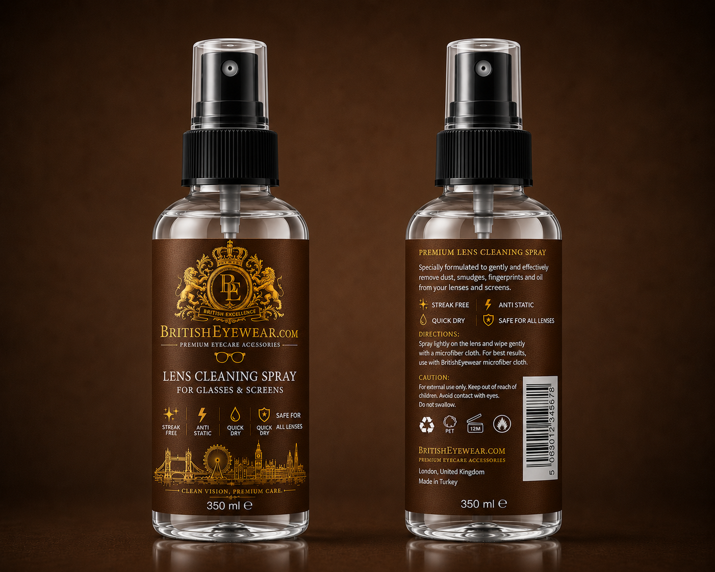Gözlük Temizleme Spreyi 350 ml Brown