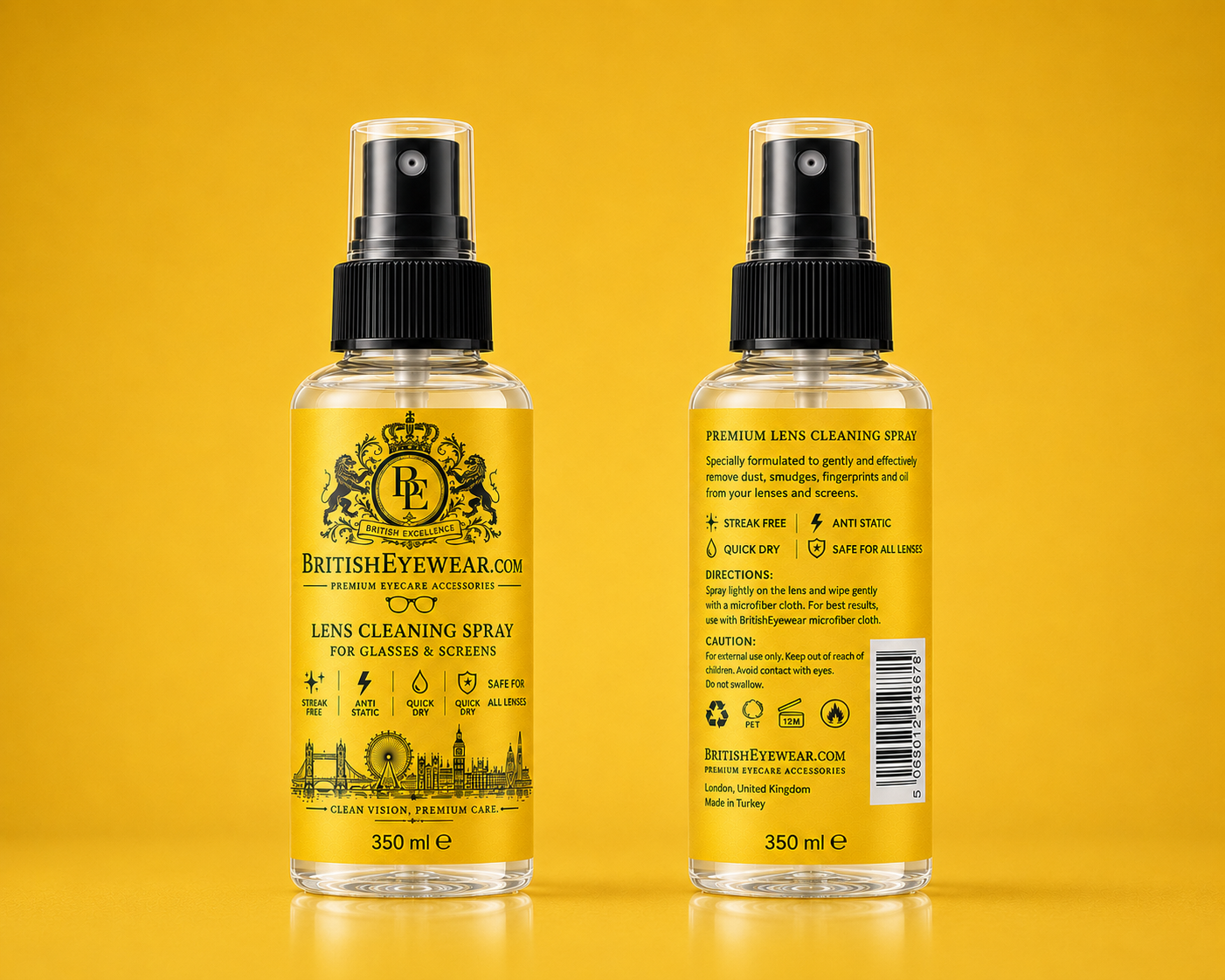 Gözlük Temizleme Spreyi 350 ml Yellow