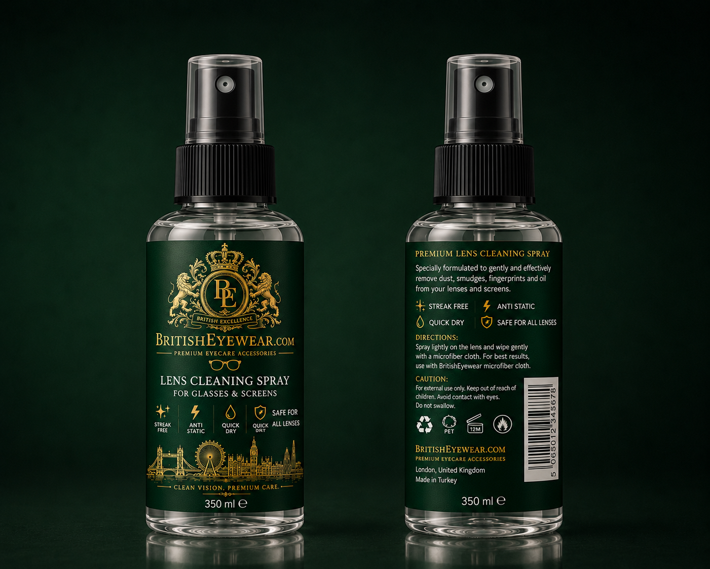 Gözlük Temizleme Spreyi 350 ml Green