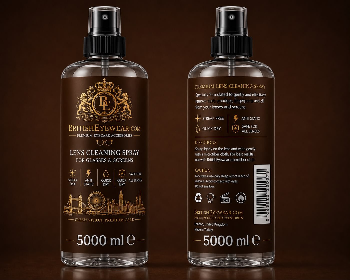 Gözlük Temizleme Spreyi 5000 ml Brown