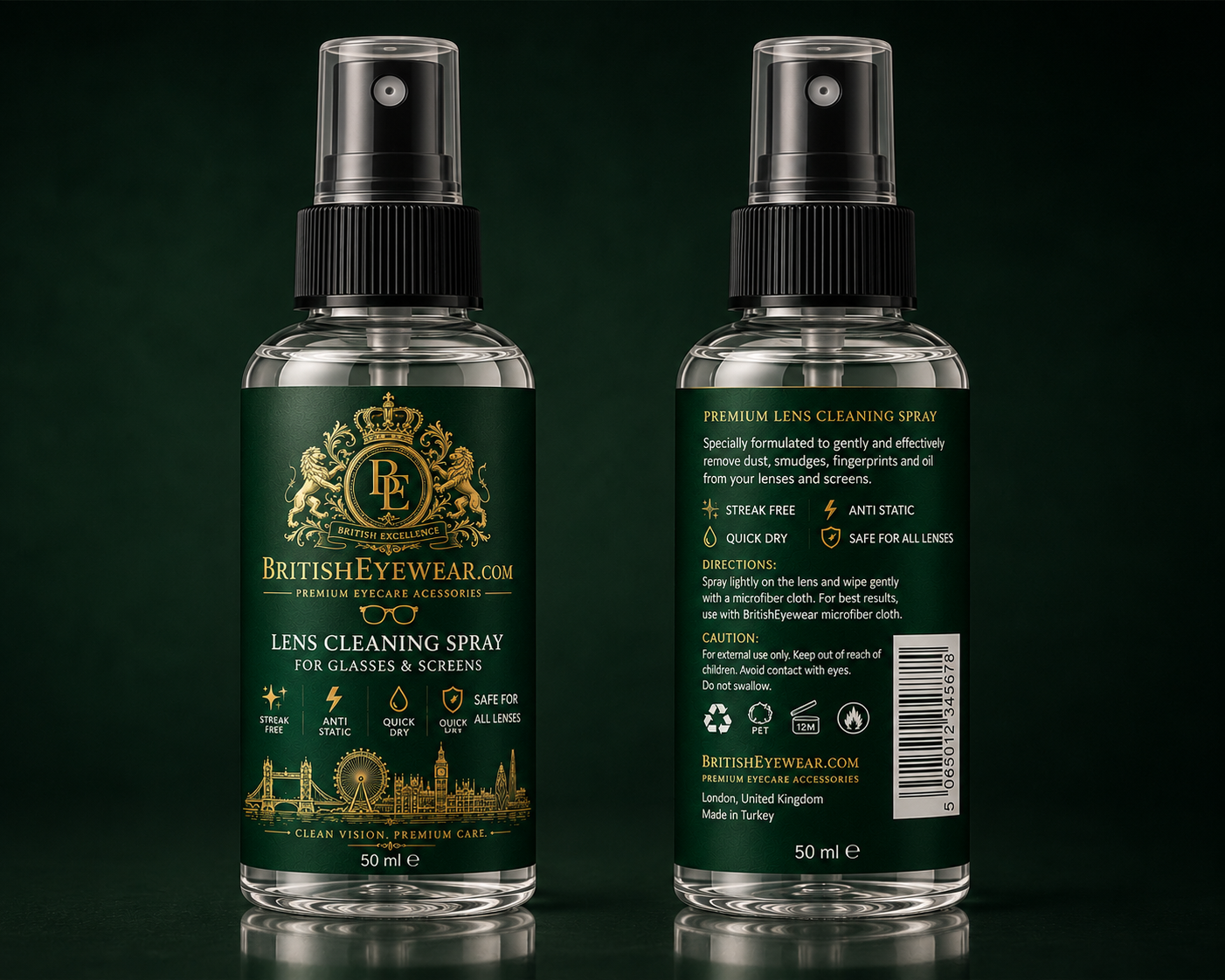 Gözlük Temizleme Spreyi 50 ml Green